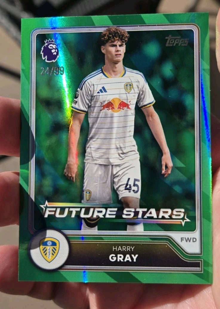 2026-27 Topps Flagship EPL Harry Gray Future Stars Green /99 #13 Leeds United 2026-27 Topps Flagship EPL Harry Gray Future Stars Green /99 #13 Leeds United