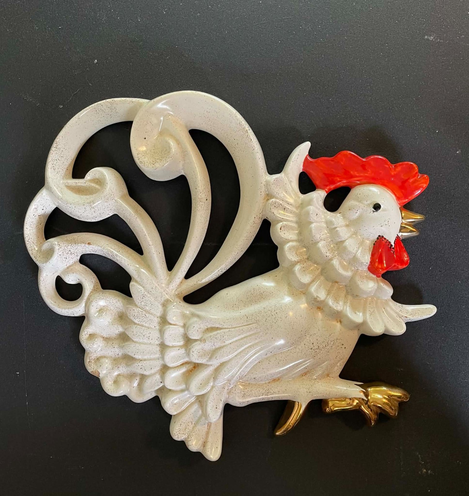 Napco Vintage Ceramic Rooster Wall Hanging Approximately 9 Napco Vintage Ceramic Rooster Wall Hanging Approximately 9