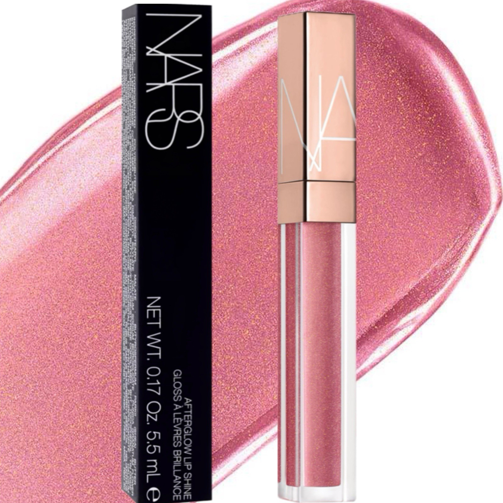 NARS Afterglow Lip Shine Gloss UNBROKEN 285 (Iridescent Mauve) Full Size 0.17oz