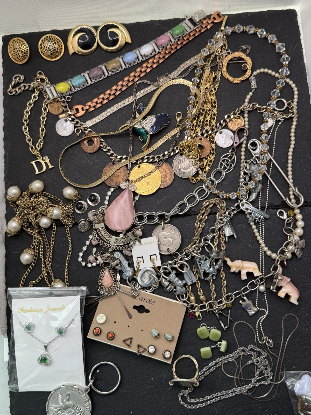 Antique Junk Drawer Jewelry Lot Necklace Bracelet Earrings Sarah Coventry Antique Junk Drawer Jewelry Lot Necklace Bracelet Earrings Sarah Coventry