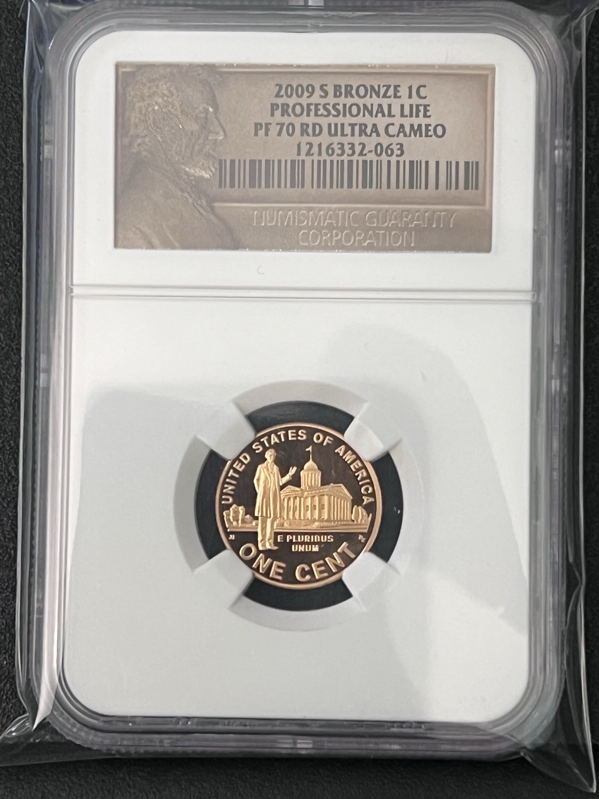 2009 S Bronze Lincoln 1C PROFESSIONAL LIFE NGC PF70 RD Ultra Cameo #063 2009 S Bronze Lincoln 1C PROFESSIONAL LIFE NGC PF70 RD Ultra Cameo #063