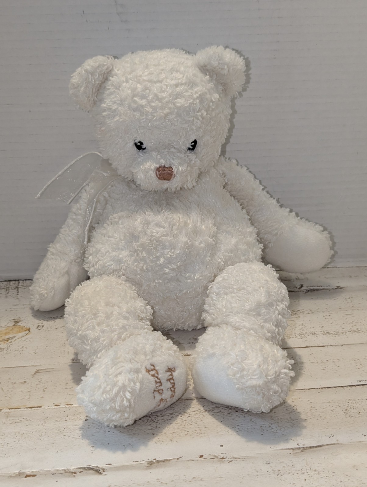 Rare Baby Gund MY FIRST TEDDY Bear Plush Stuffed White 25001 Lovey with Ribbon Rare Baby Gund MY FIRST TEDDY Bear Plush Stuffed White 25001 Lovey with Ribbon