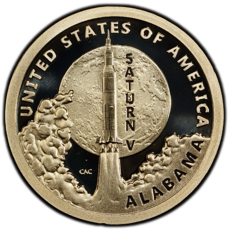 2024-S Proof Saturn V Rocket Alabama Innovation Dollar 1$