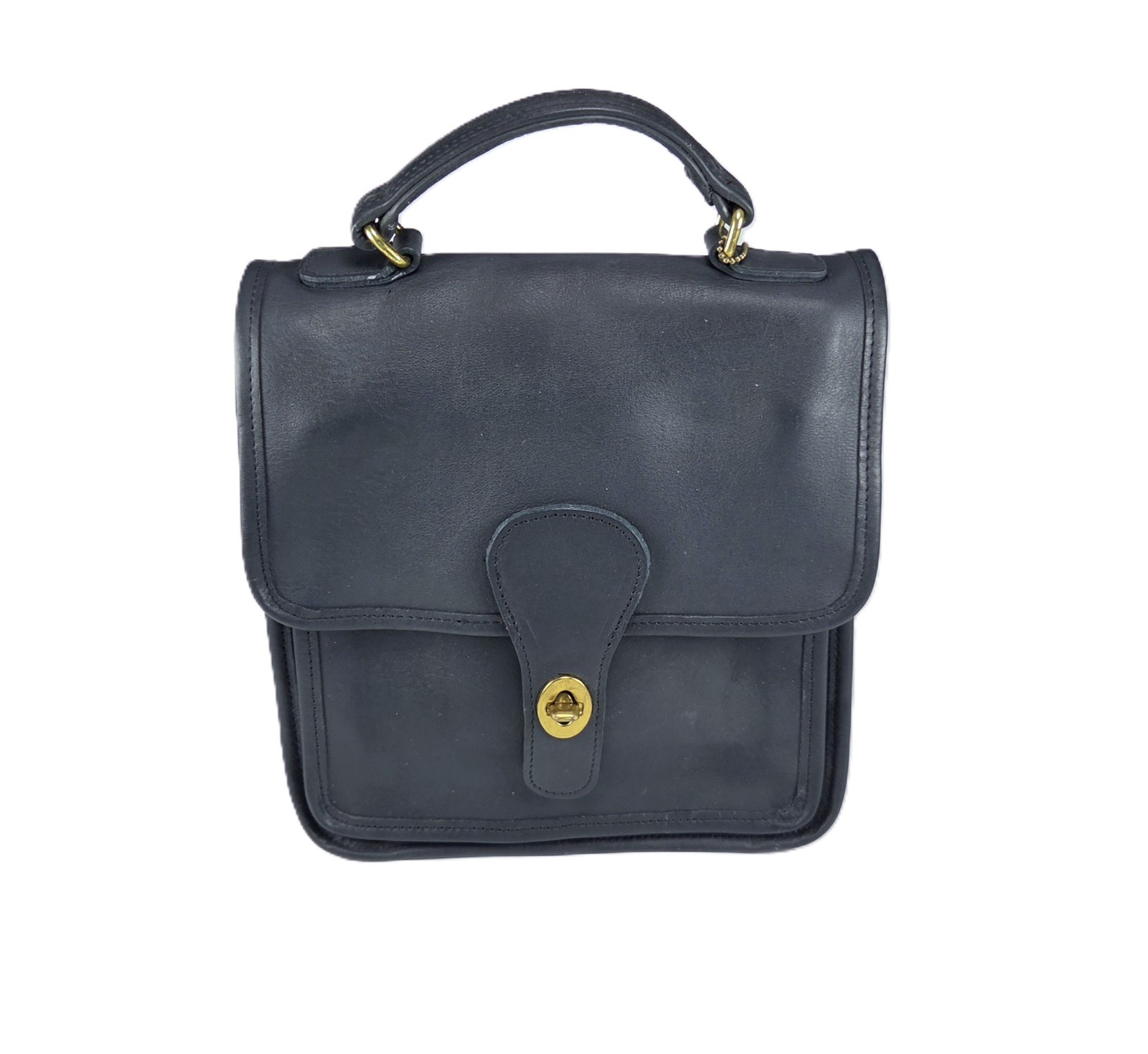 AUTH Vintage COACH Station Navy Blue Leather Top Handle Bag Purse No Strap 5130 AUTH Vintage COACH Station Navy Blue Leather Top Handle Bag Purse No Strap 5130