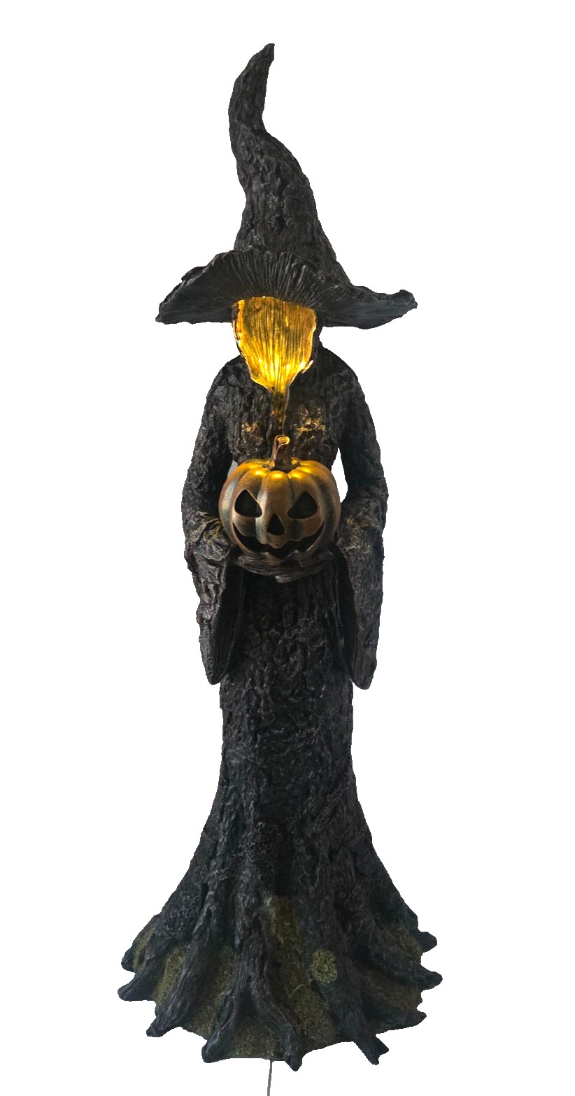 Halloween 24 Inch Lighted Faceless Witch Figure Brown Jack O Lantern Decor Halloween 24 Inch Lighted Faceless Witch Figure Brown Jack O Lantern Decor