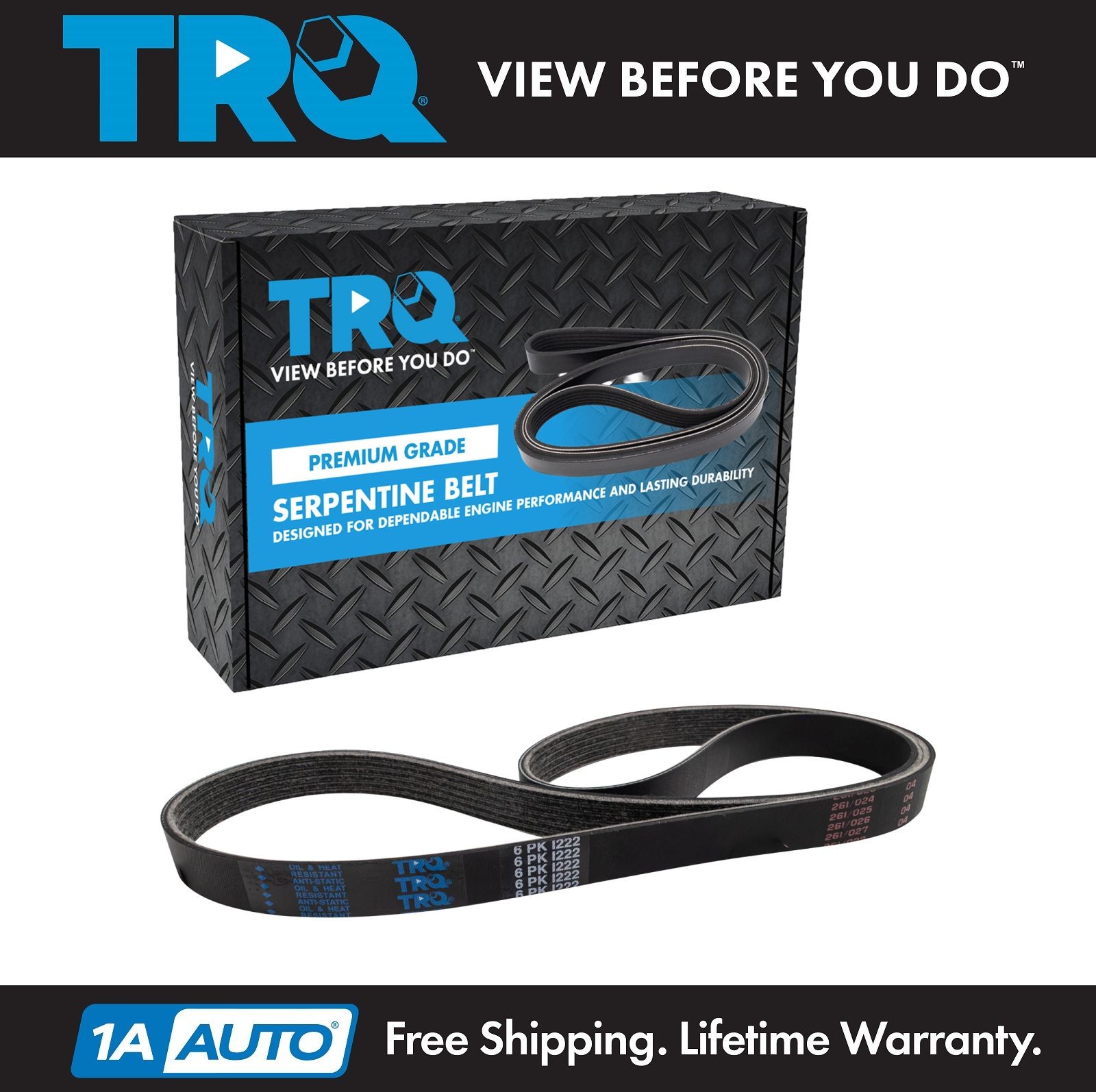 TRQ Serpentine Belt for 2009-2022 Toyota Corolla