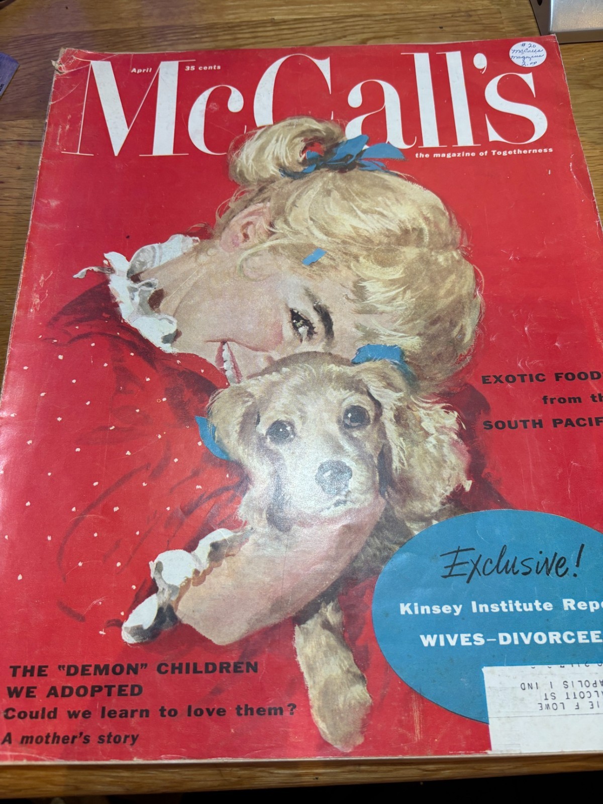 McCall's Magazine April 1958 Puppy Cover Kinsey Report Vintage Ads