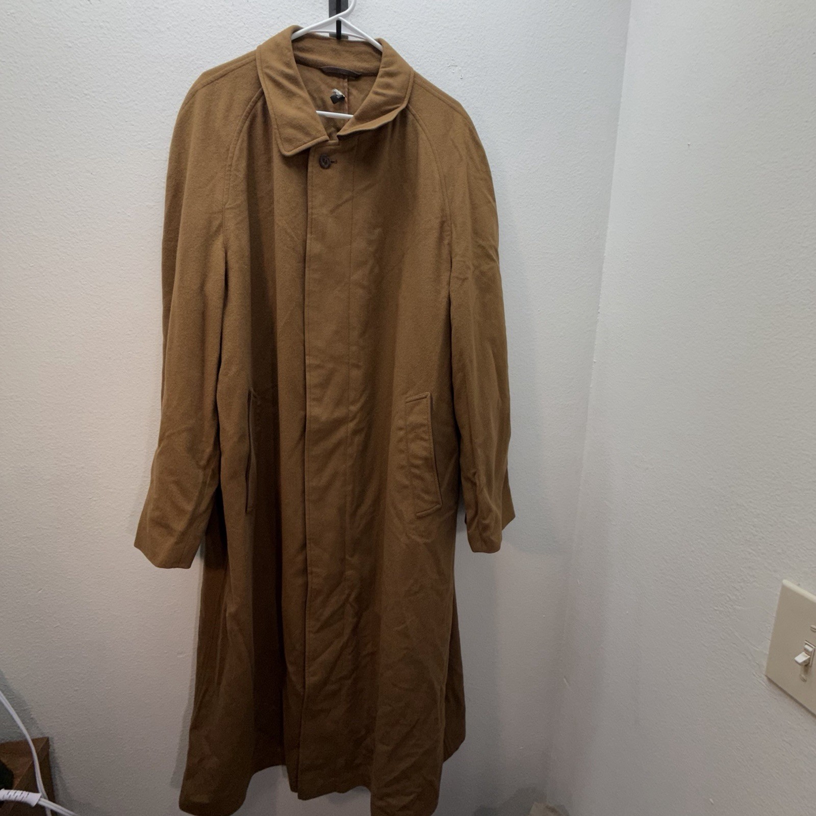 Schneiders Salzburg Wool Overcoat Top Coat Austria Austrian Mens XL Trench Brown Schneiders Salzburg Wool Overcoat Top Coat Austria Austrian Mens XL Trench Brown