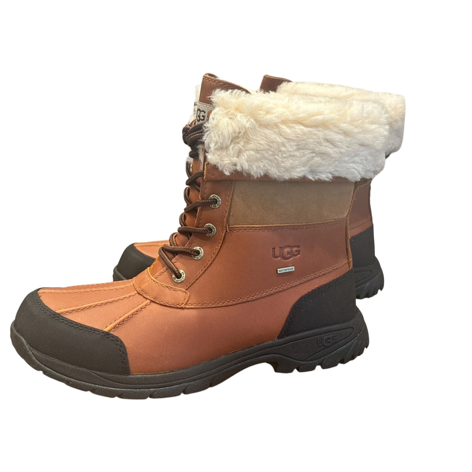 UGG Adirondack III Mens Waterproof Leather Winter Boots Chestnut Vibram Sole 8.5