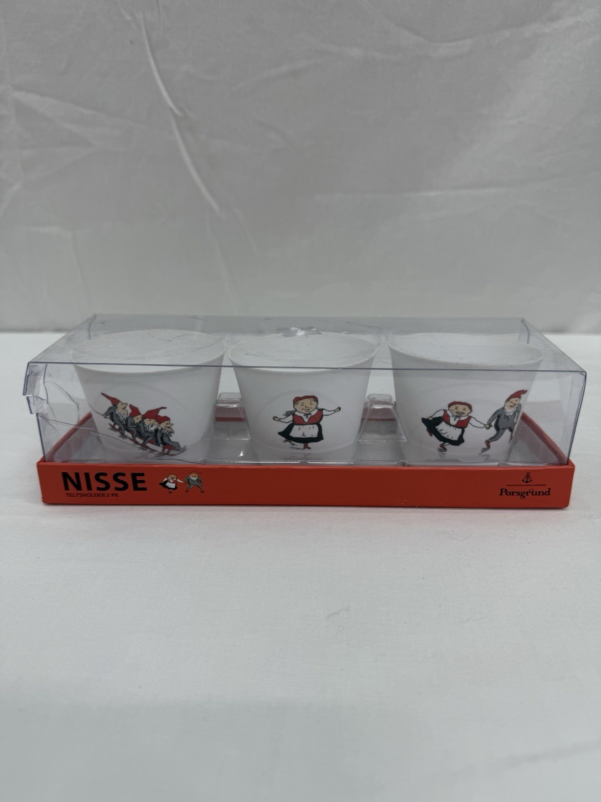Porsgrund Nisse Red Gnome Elf Tealight Votive Candle Holders Vintage In Box Porsgrund Nisse Red Gnome Elf Tealight Votive Candle Holders Vintage In Box