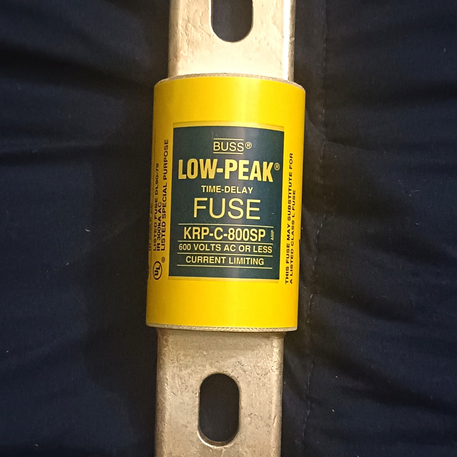 Buss Low-Peak KRP-C-800SP Class L Time-Delay Current-Limiting Fuse 800A 600V