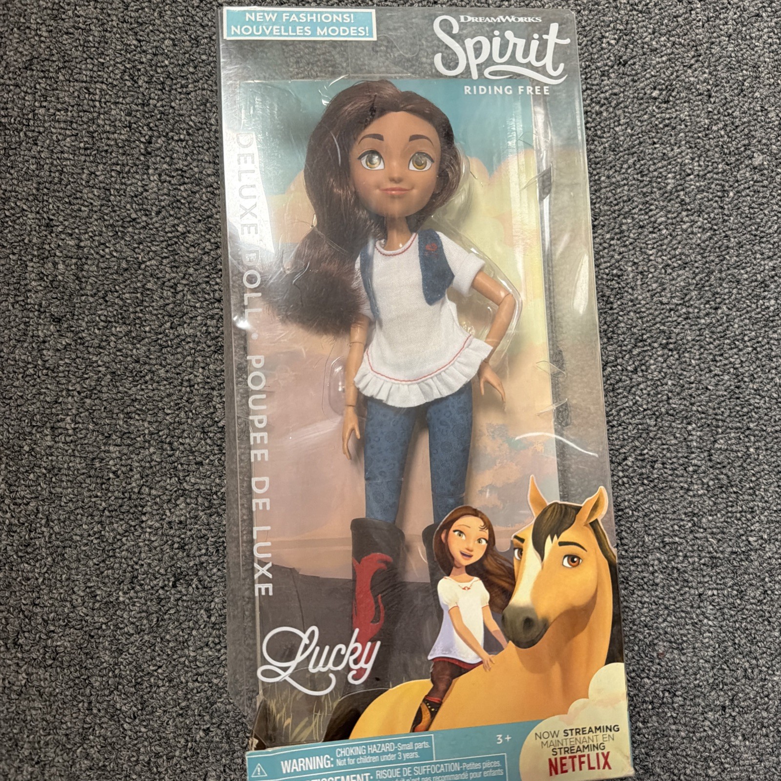 DAMAGED Spirit Riding Free Doll Lucky Prescott 2017 Deluxe DreamWorks Netflix