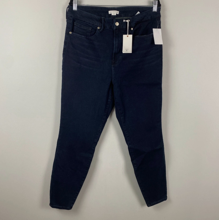 Good American Always Fits Good Legs Skinny Jeans Dark Blue Size 14-18