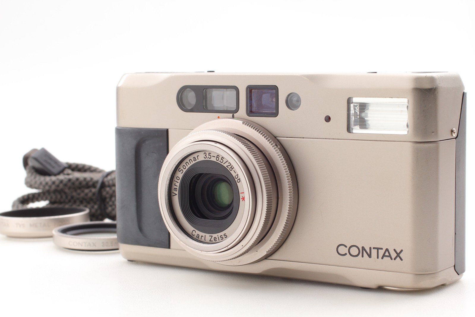 All Works [Near MINT w/ Hood] Contax TVS II Point & Shoot Film Camera From JAPAN