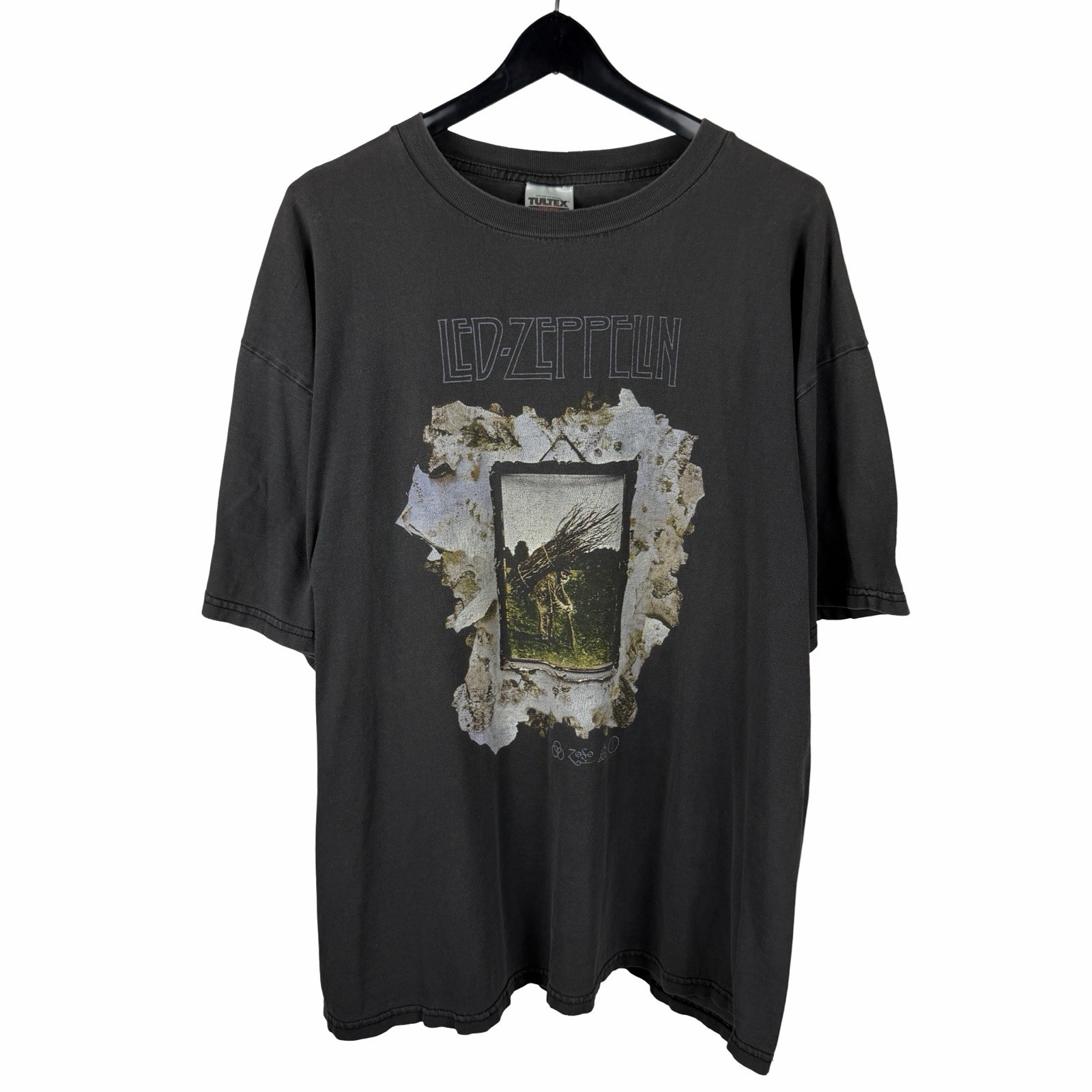 Vintage 1999 Led Zeppelin Zoso Faded Rock Band Album Music Shirt Size 2XL Vintage 1999 Led Zeppelin Zoso Faded Rock Band Album Music Shirt Size 2XL