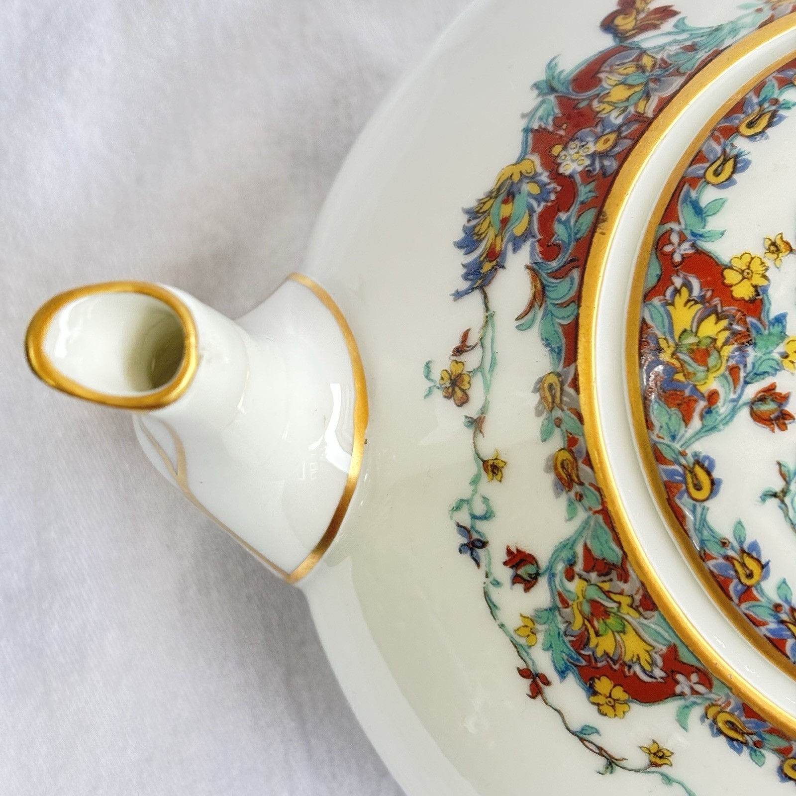 Antique Haviland Limoges Schleiger #268 Porcelain Teapot Paisley