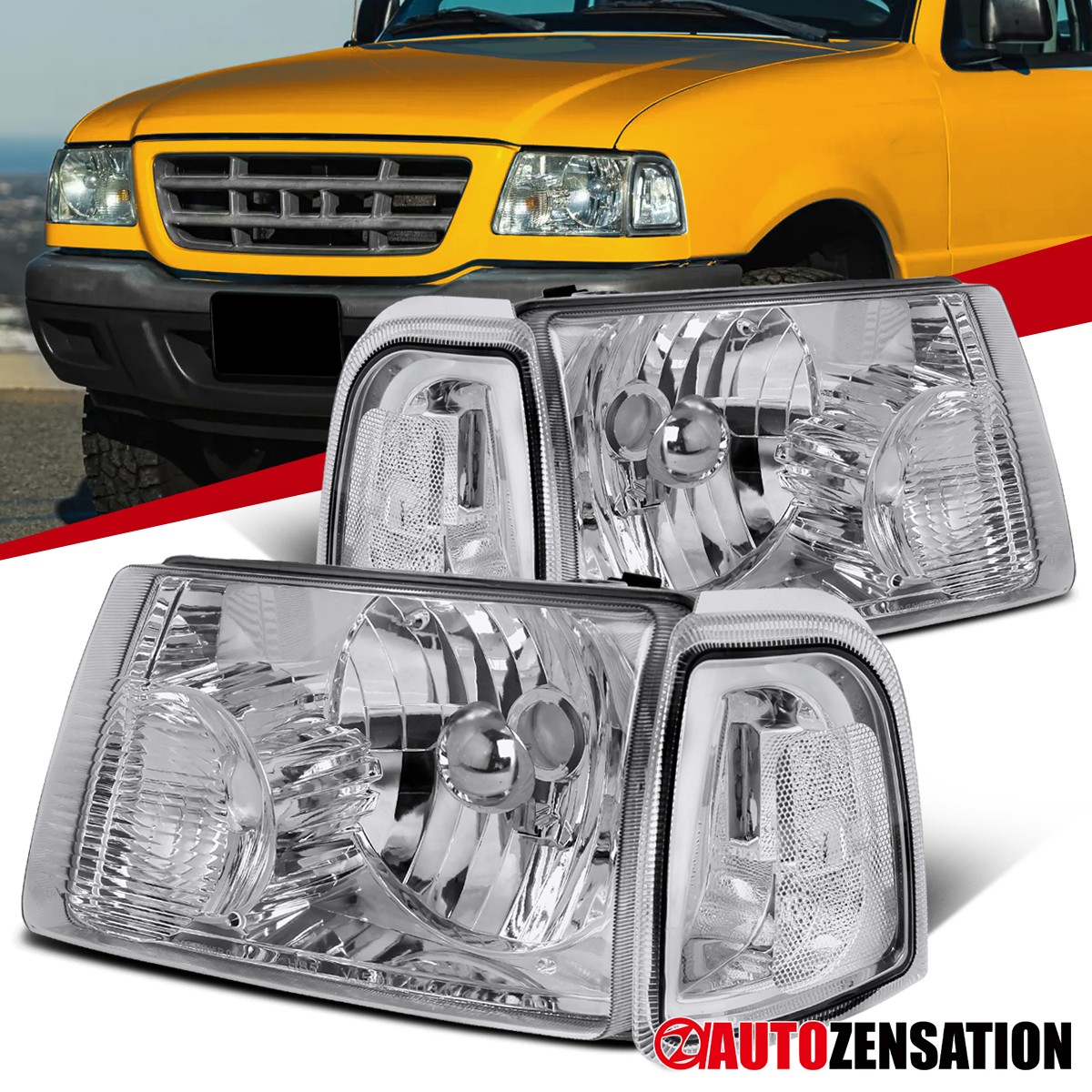 Fit 2001-2011 Ford Ranger Headlights+Corner Signal Parking Lamp Left+Right 01-11 Fit 2001-2011 Ford Ranger Headlights+Corner Signal Parking Lamp Left+Right 01-11