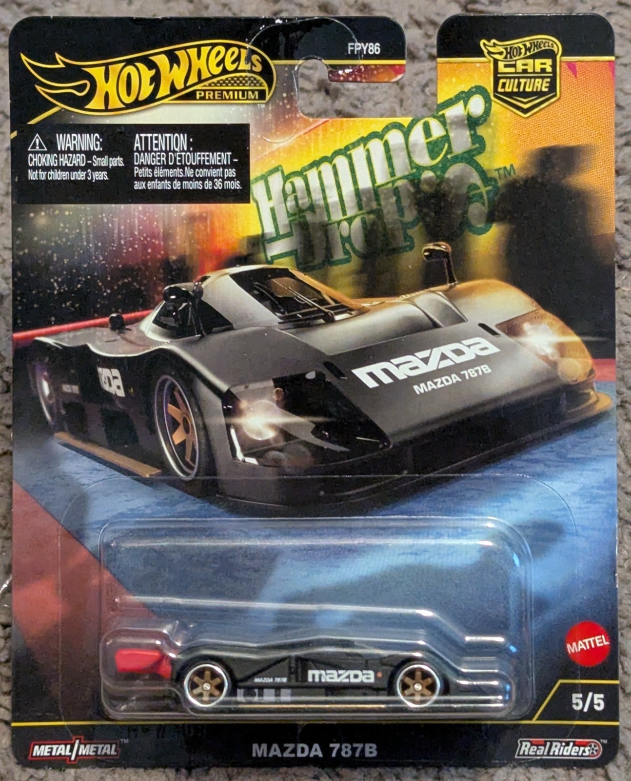 2025 Hot Wheels Premium Hammer Drop 5/5 MAZDA 787B Black