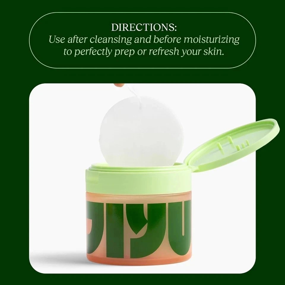 JIYU Korean Skincare Anti-Aging Toner Pads dark Spot Wrinkle Minimizing 100pads