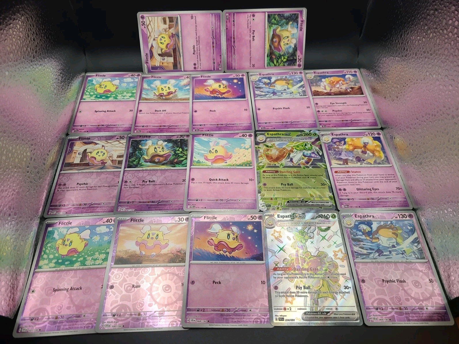 17x Flittle, Espathra & Espathra ex Pokémon TCG MEGA BUNDLE With Reverse Holos 17x Flittle, Espathra & Espathra ex Pokémon TCG MEGA BUNDLE With Reverse Holos