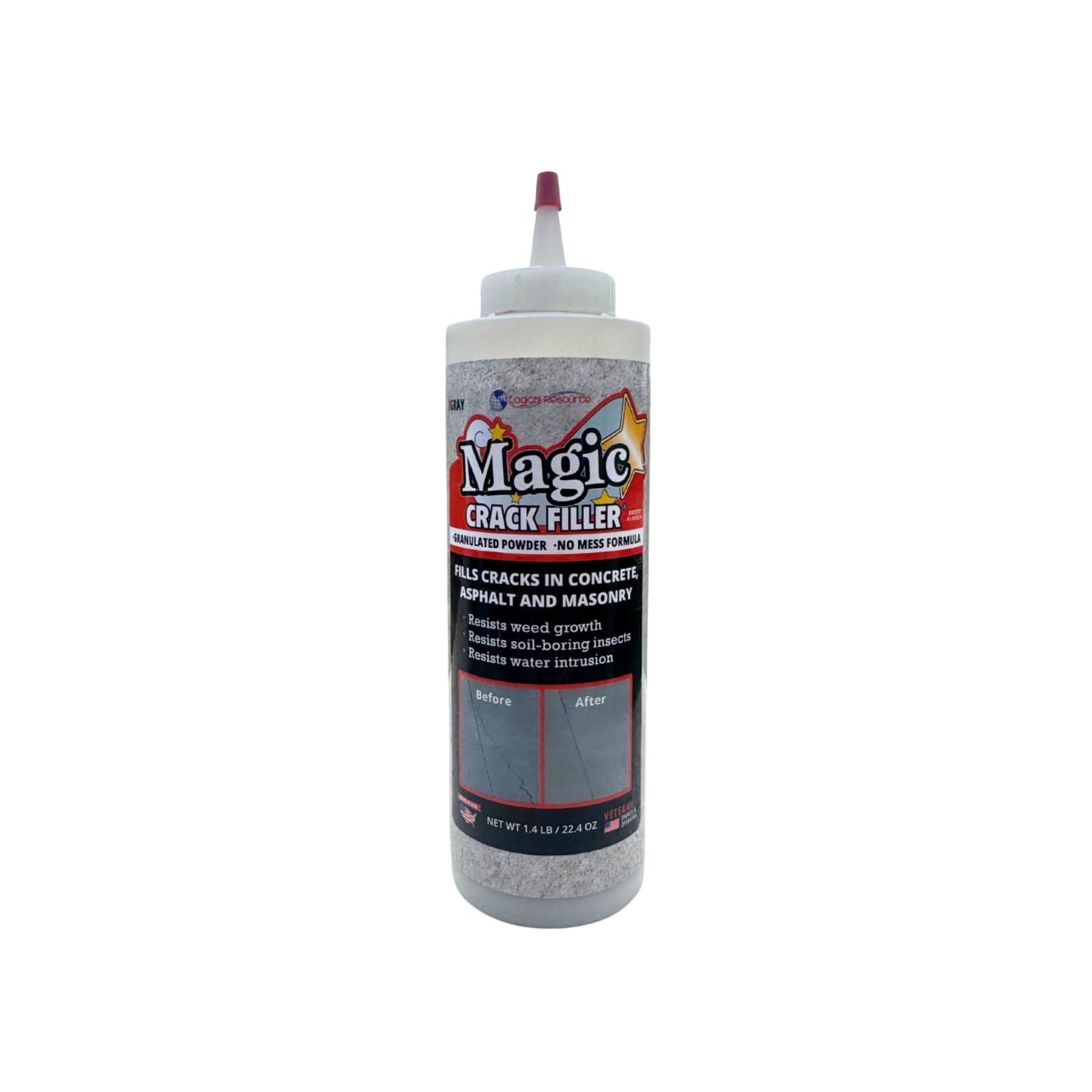 Magic Crack Filler Gray Concrete Crack Repair Sealant 22.4 oz Weather Resistant