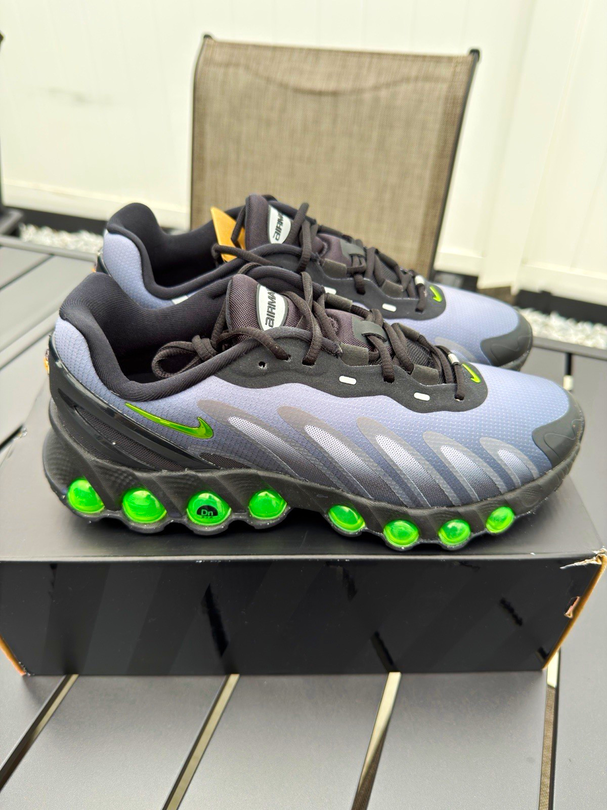 Nike Air Max DN8 Men\'s Low Top Lace-Up Sneaker Black/Volt/Gray FQ7860-003 2025 Nike Air Max DN8 Men\'s Low Top Lace-Up Sneaker Black/Volt/Gray FQ7860-003 2025