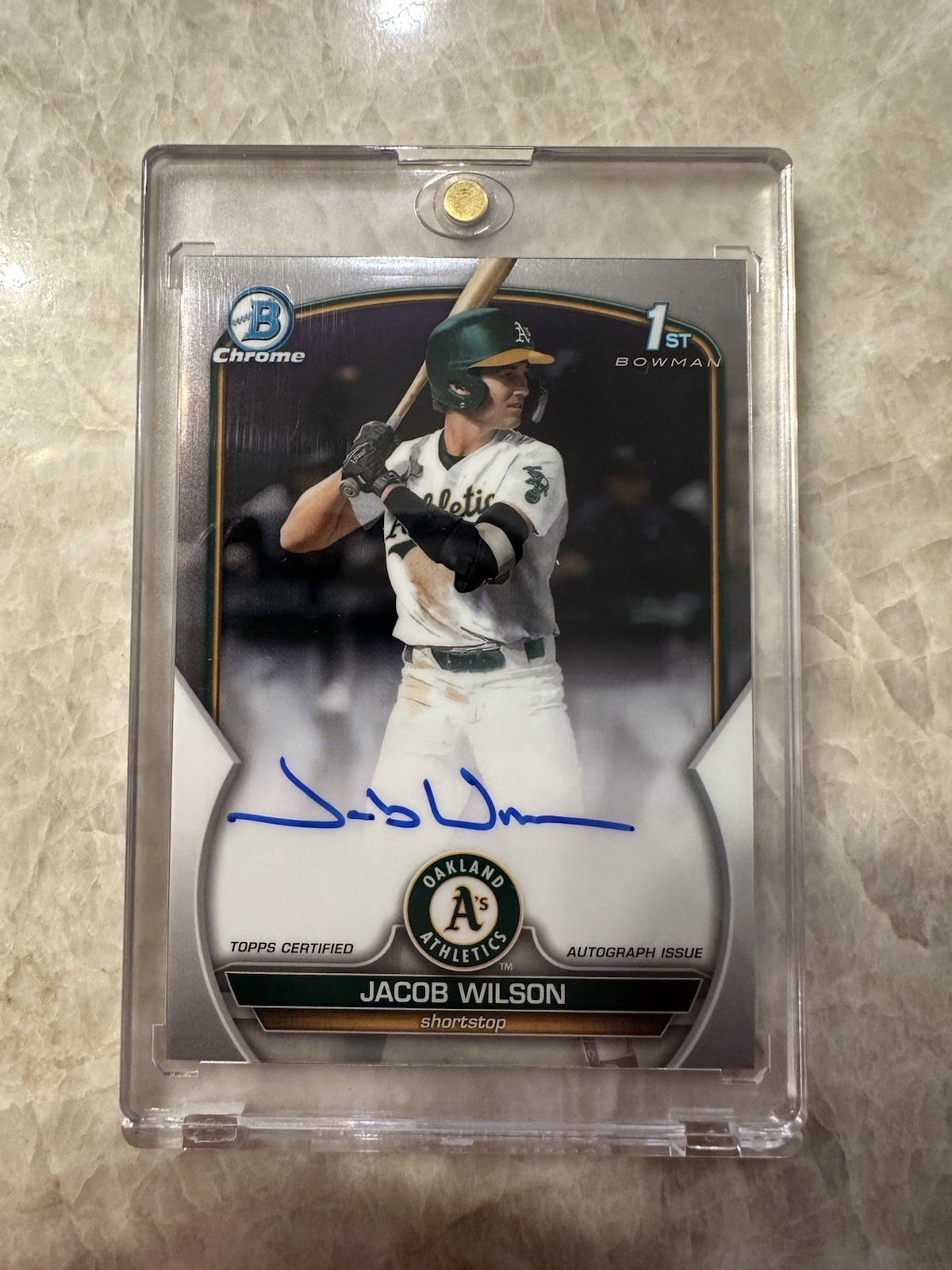 2023 Bowman Draft - Chrome Prospect Autographs Jacob Wilson #CDA-JWI (AU, RC) 2023 Bowman Draft - Chrome Prospect Autographs Jacob Wilson #CDA-JWI (AU, RC)