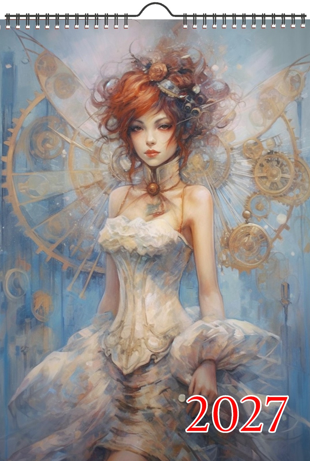 2027 Wall Calendar ~ Gorgeous Women with Cool Steampunk Style Hats Vintage