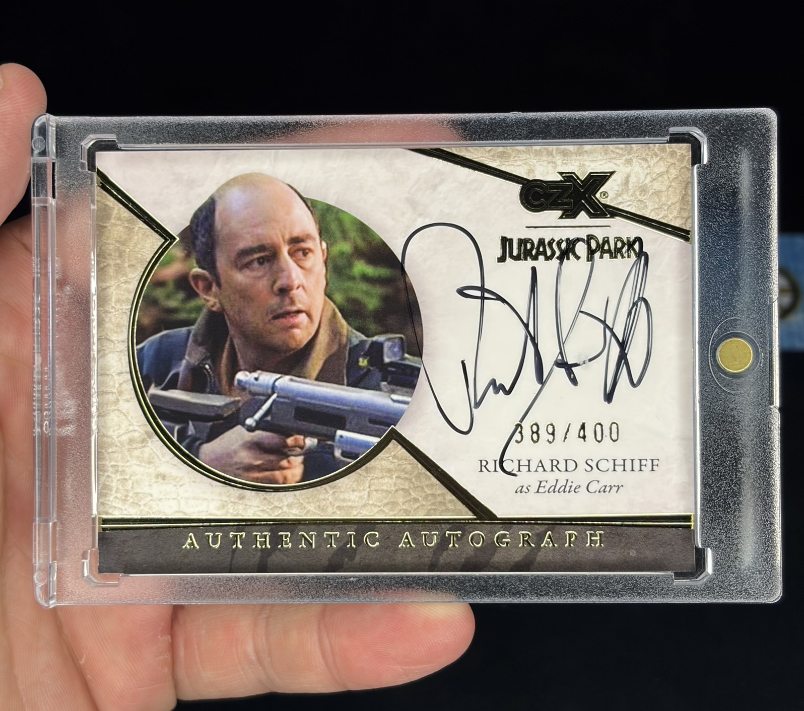 Cryptozoic CZX Jurassic Park Autograph RS-EC Richard Schiff as Eddie Carr /400 Cryptozoic CZX Jurassic Park Autograph RS-EC Richard Schiff as Eddie Carr /400