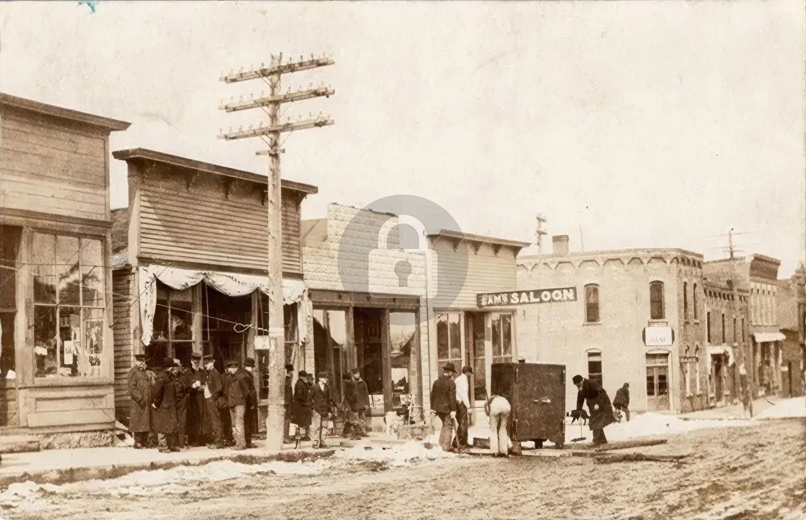 Waverly IA Iowa Street Scene Sam's Saloon RPPC Photo Postcard COPY Waverly IA Iowa Street Scene Sam's Saloon RPPC Photo Postcard COPY