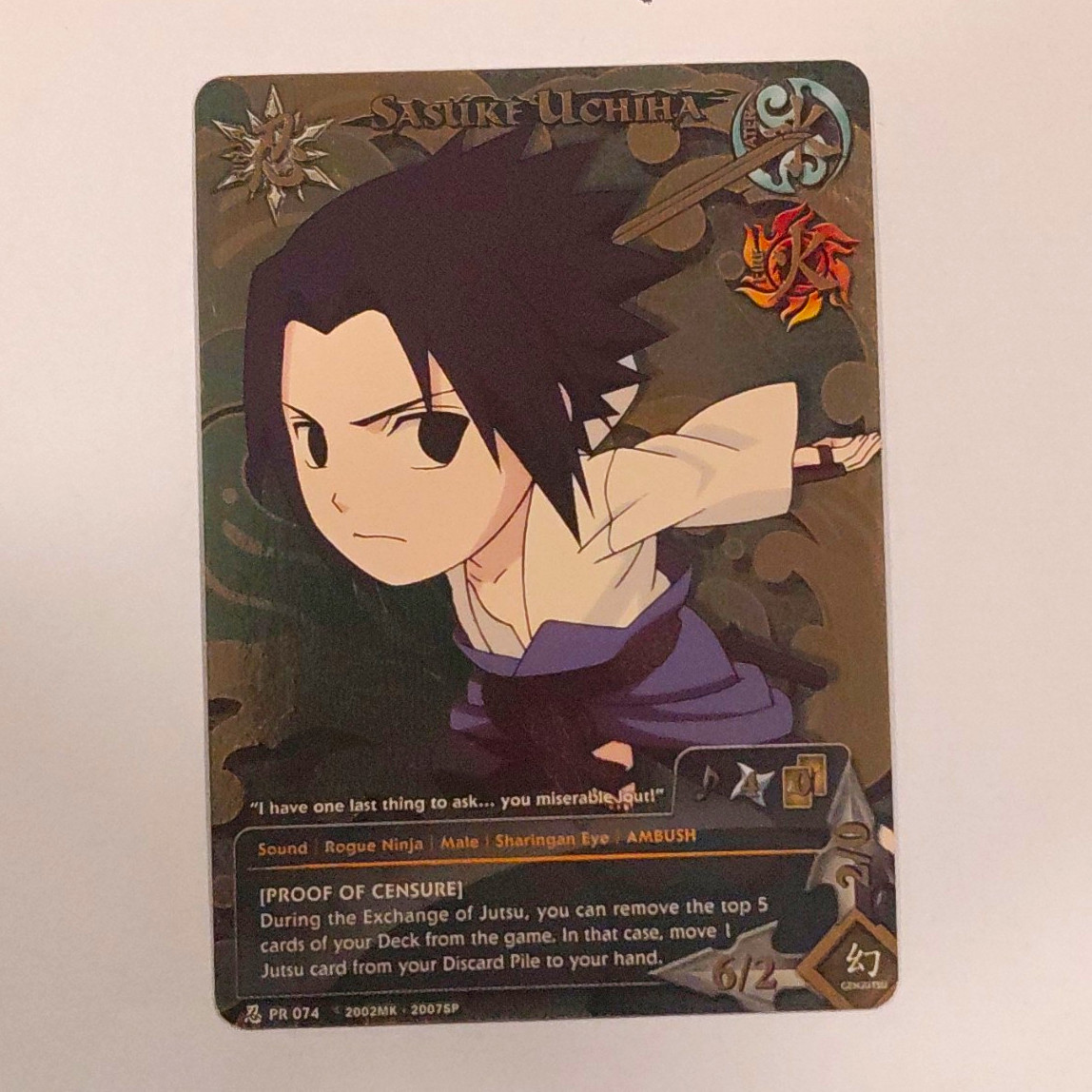 Bandai Naruto CCG Promo Sasuke Uchiha Proof of Censure PR 074 2007 EN Bandai Naruto CCG Promo Sasuke Uchiha Proof of Censure PR 074 2007 EN