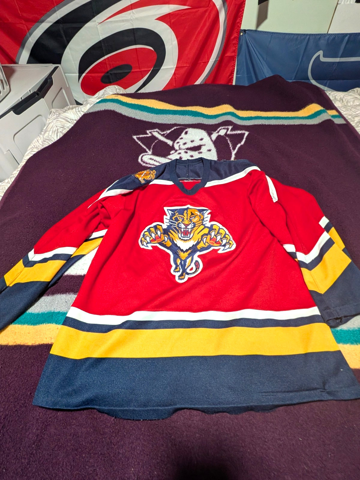 Vintage CCM NHL Florida Panthers Hockey Jersey Size Large