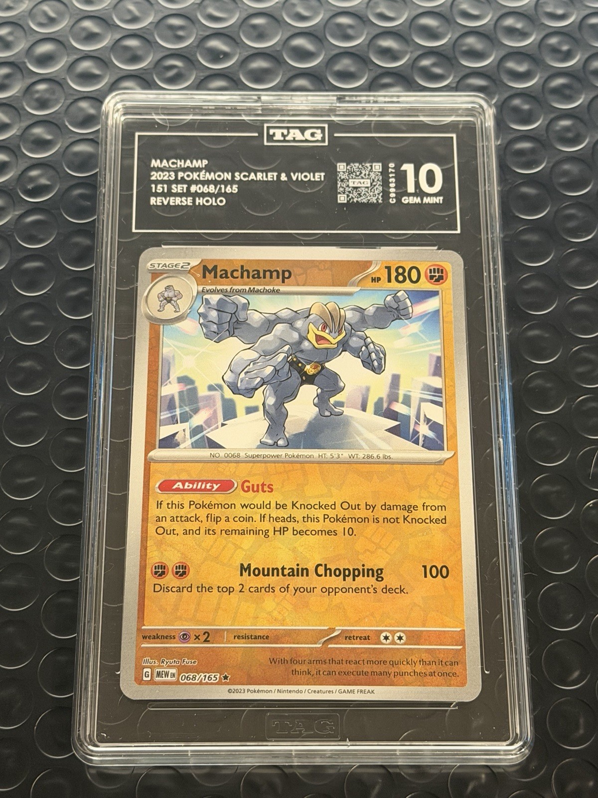 2023 Pokemon SV 151 Machamp #068/165 TAG 10 GEM MINT