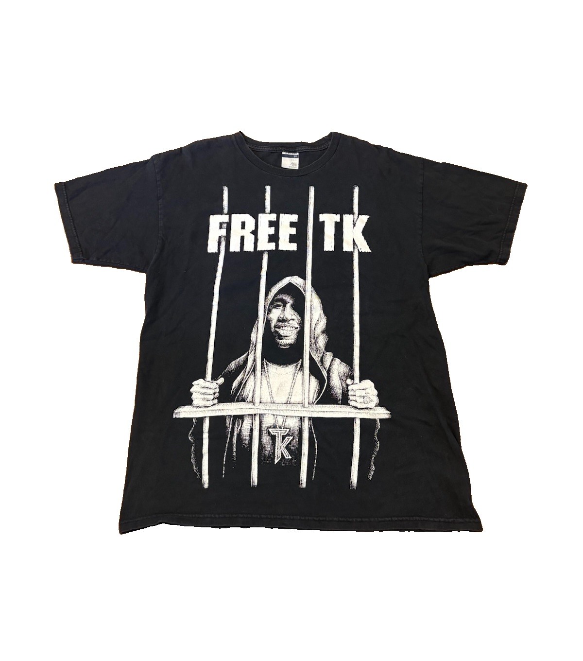 Vintage KREW Free TK Terry Kennedy Tee 2007 Skate Size Large Black Y2K Grunge