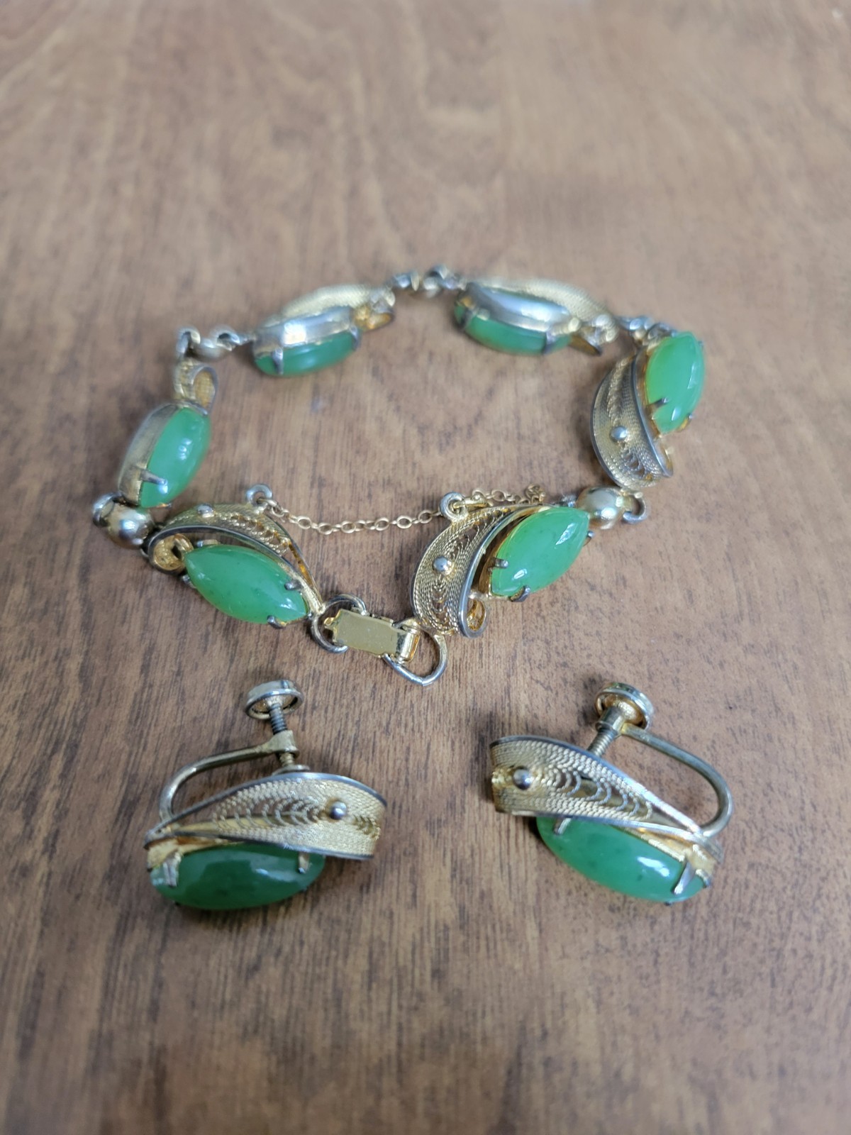 Vintage Sorrento Sterling Silver & Filigree Bracelet & Clip Earrings Vintage Sorrento Sterling Silver & Filigree Bracelet & Clip Earrings