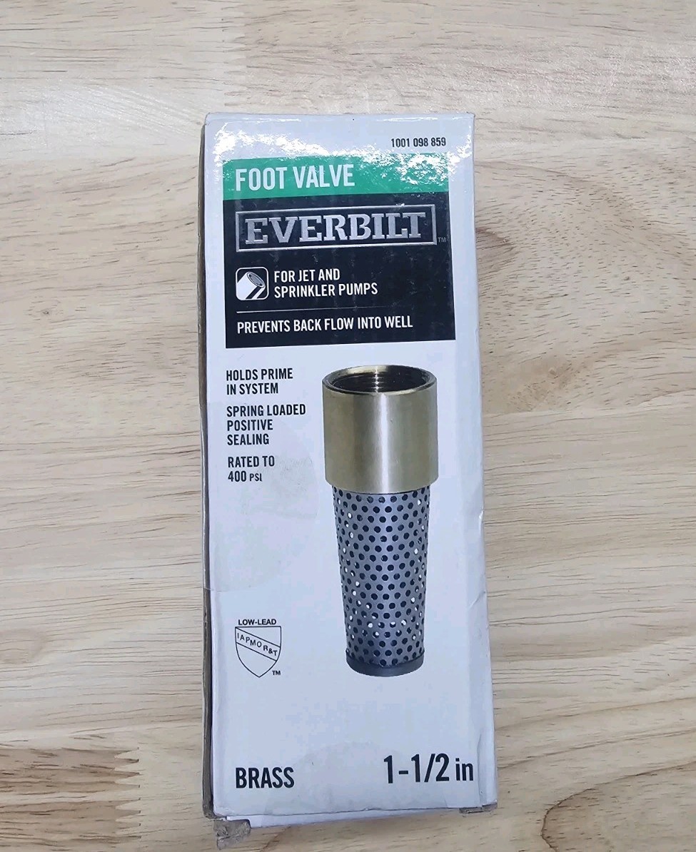 BRAND NEW Everbilt 1-1/2 in. Brass Foot Valve EBTFV150NL BRAND NEW Everbilt 1-1/2 in. Brass Foot Valve EBTFV150NL