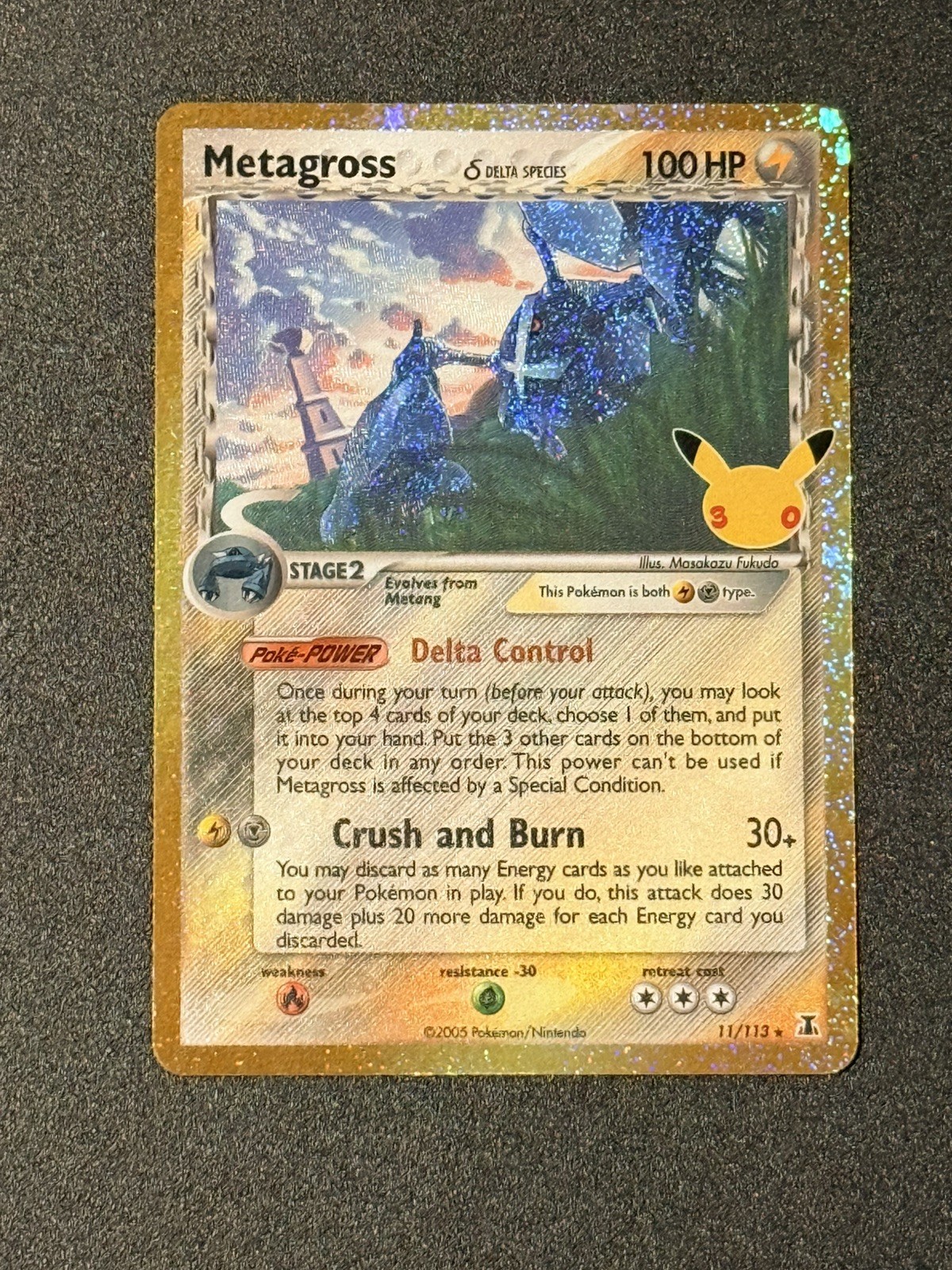 30th Anniversary Metagross 11/113 Gold Border 30th Anniversary Metagross 11/113 Gold Border