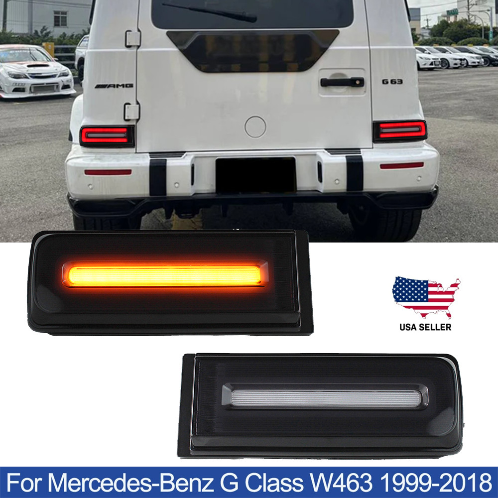 W464 Style SMOKE LED Sequential Signal Tail Lights For 1999-2018 Mercedes W463 G