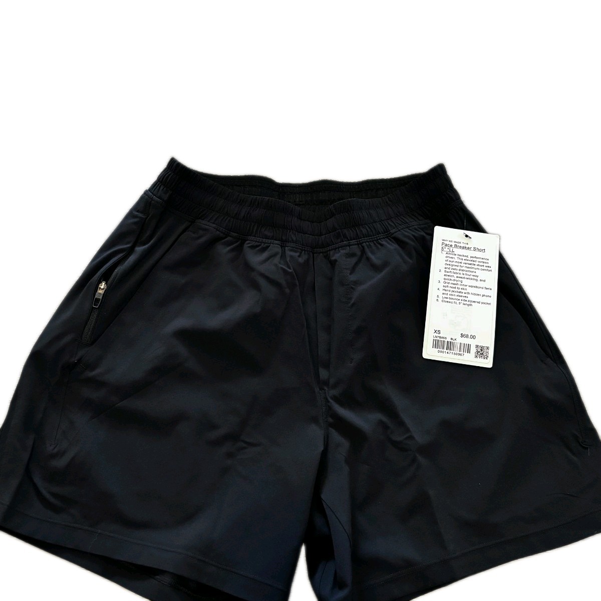 Black Athletic Shorts Lululemon Pace Breaker Short 5 *Lined Men\'s NWT Size Xs Black Athletic Shorts Lululemon Pace Breaker Short 5 *Lined Men\'s NWT Size Xs