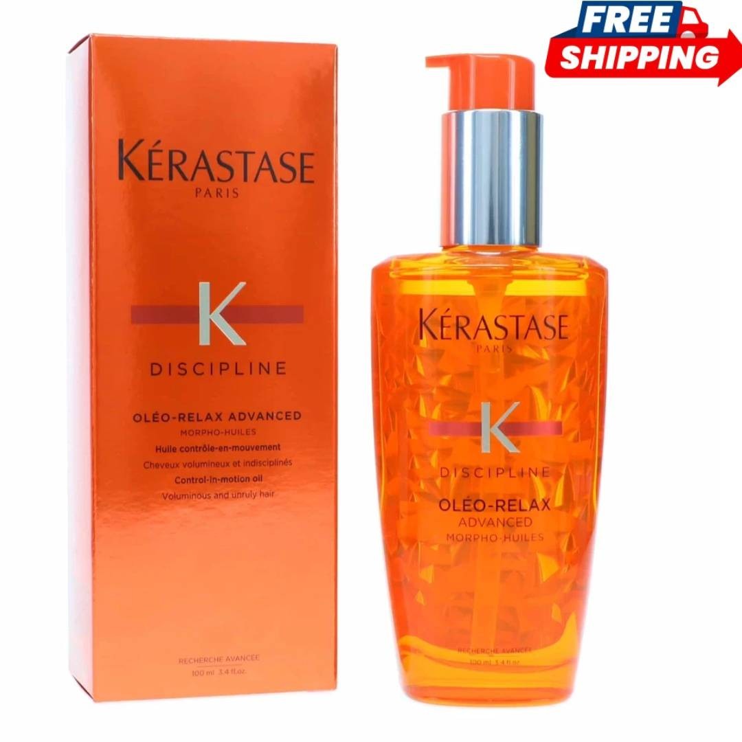 NEW Kerastase Discipline Oleo Relax Advanced Hair Smoothing Oil 3.4oz /100ml