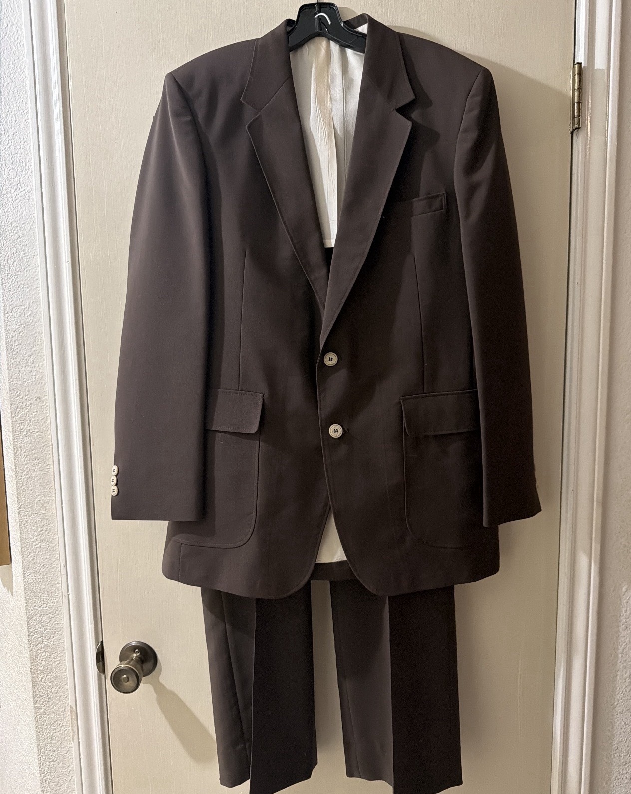 True Vintage JCPenny Suit Mens 42r Brown 3 Piece Polyester Disco Pants Vest True Vintage JCPenny Suit Mens 42r Brown 3 Piece Polyester Disco Pants Vest