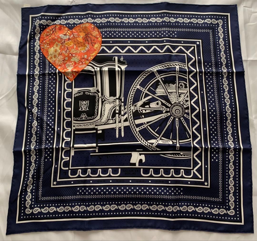 Hermes Balade en Berline Application Coeur bandana 70 Mint gift