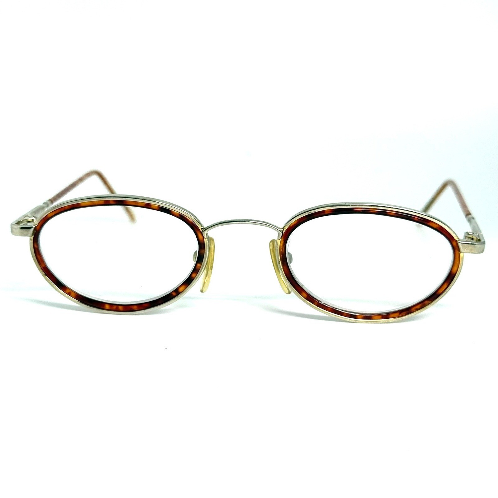 Jones New York Oval Eyeglasses Silver Tortoise Shell Frames 24915