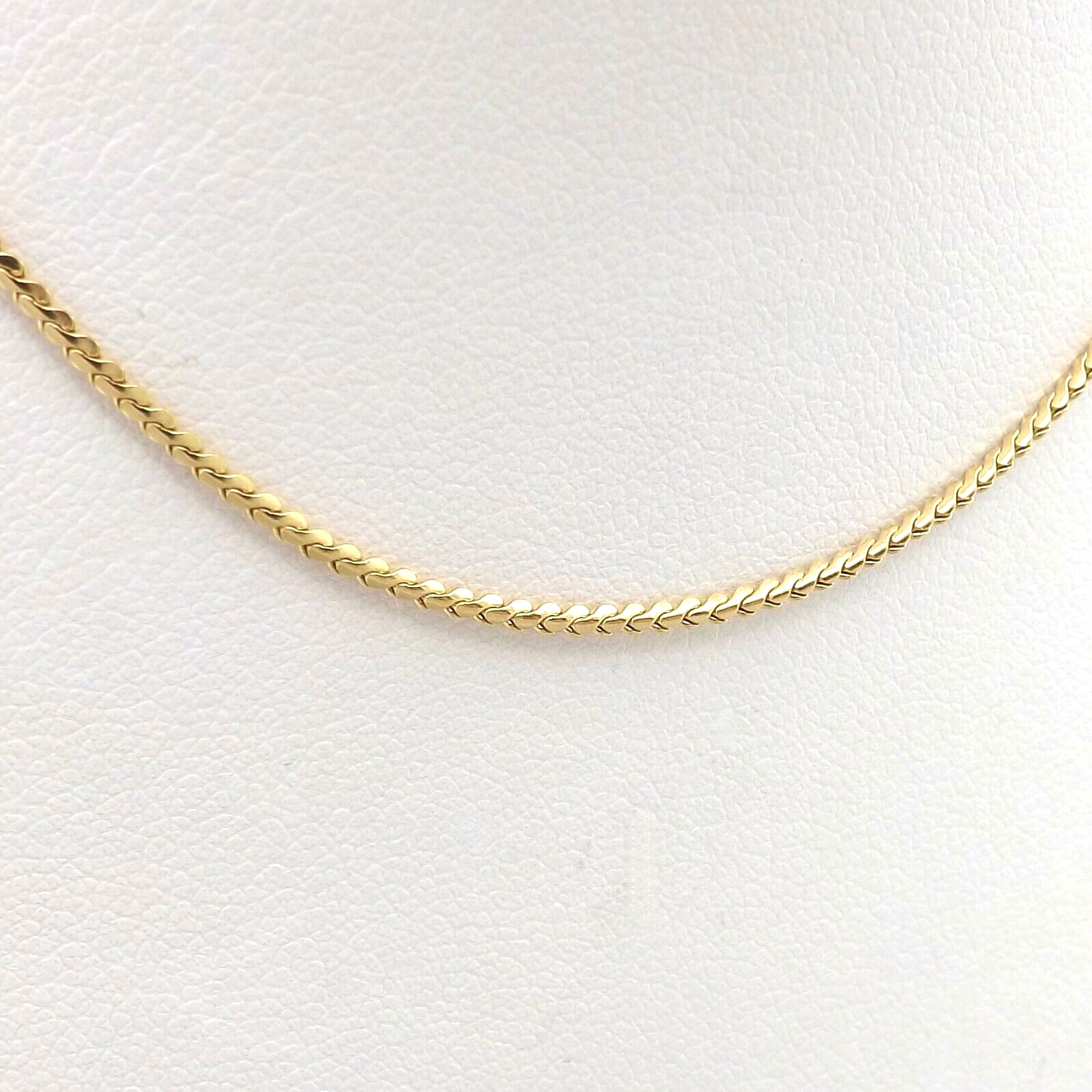 UnoAerre Solid 18k Gold Serpentine S Link Pendant Chain Necklace 20in Italy New UnoAerre Solid 18k Gold Serpentine S Link Pendant Chain Necklace 20in Italy New
