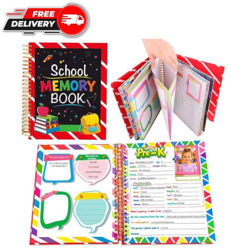 Giant School Memory Book First and Last Day of School Years From Preschool to 12