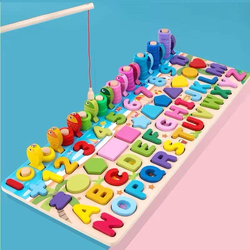 6-in-1 Wooden Montessori Toy – Fishing, Alphabet, Numbers, Shapes & Colors Ma... 6-in-1 Wooden Montessori Toy – Fishing, Alphabet, Numbers, Shapes & Colors Ma...