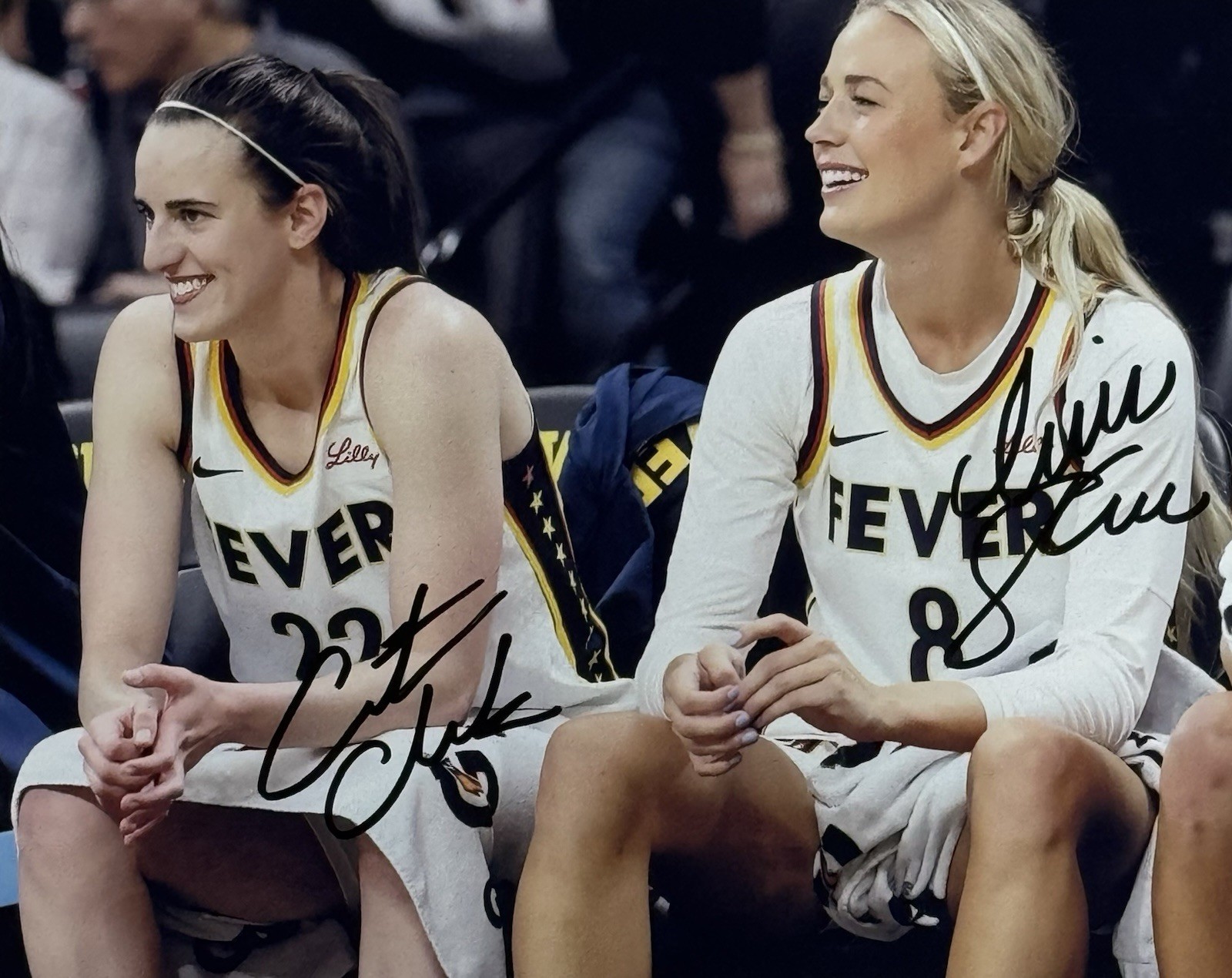 Caitlin Clark - Sophie Cunningham - DUAL Autographed Signed 8 x 10 Photo w/COA Caitlin Clark - Sophie Cunningham - DUAL Autographed Signed 8 x 10 Photo w/COA