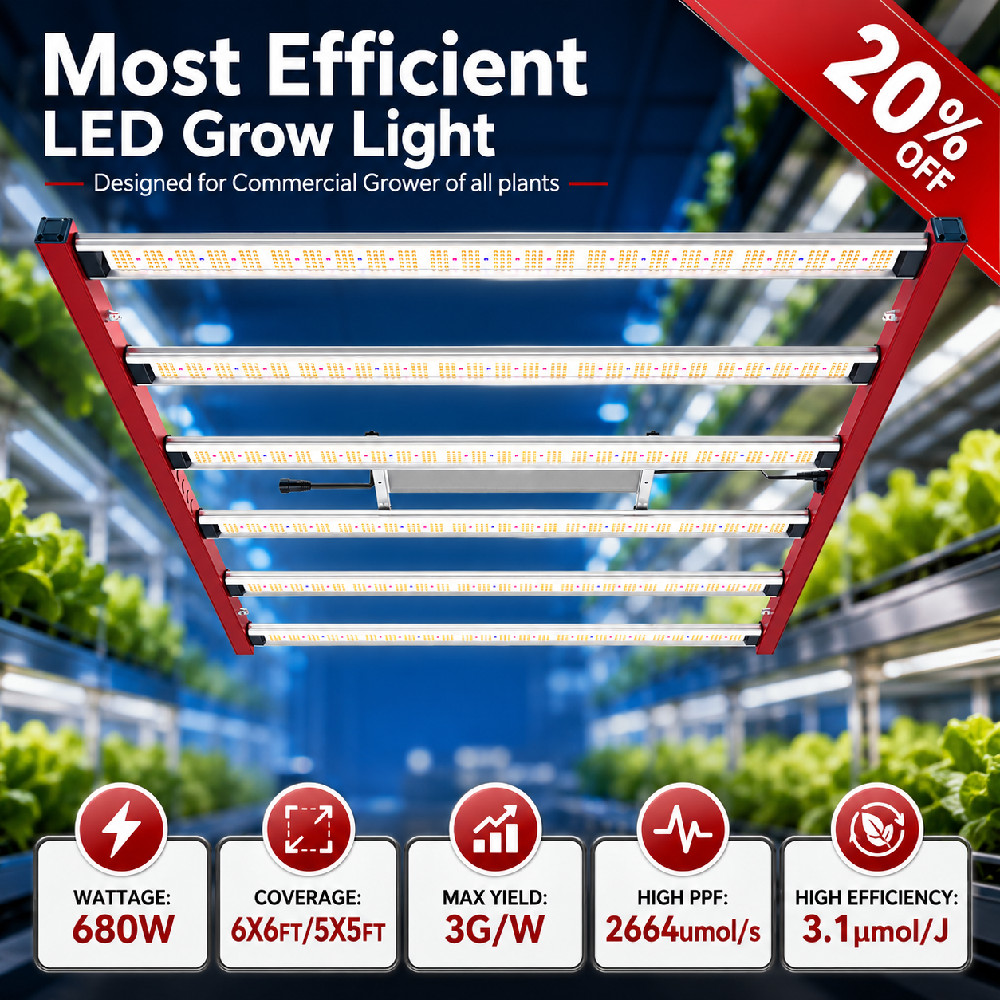 6500W Pro LED Grow Lights &High Yield Indoor Grow Lamp for Commercial Greenhouse
