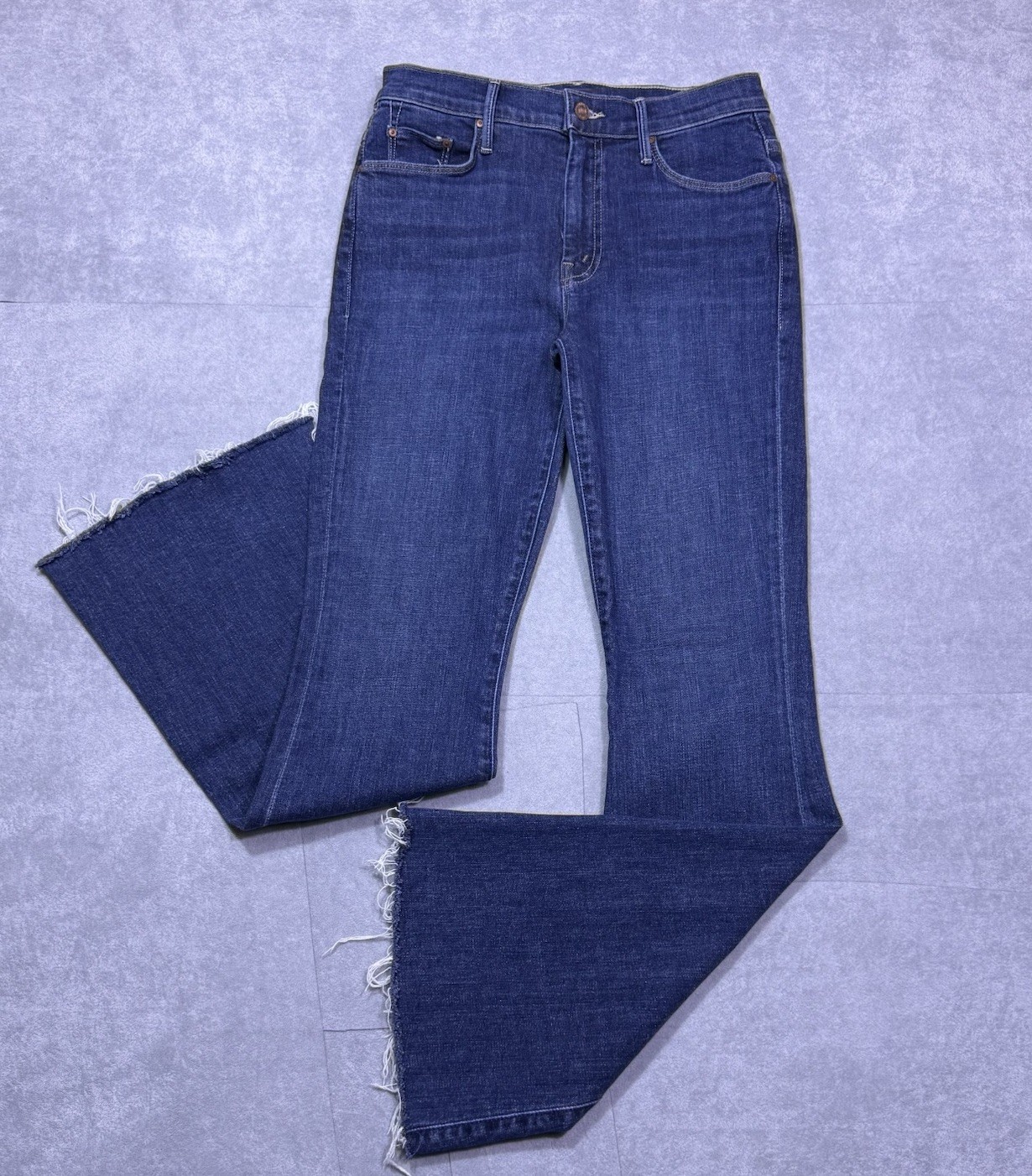 Mother Jeans Womens 27x31 The Weekender Fray One Fell Sweep Flare Hippie USA Mother Jeans Womens 27x31 The Weekender Fray One Fell Sweep Flare Hippie USA