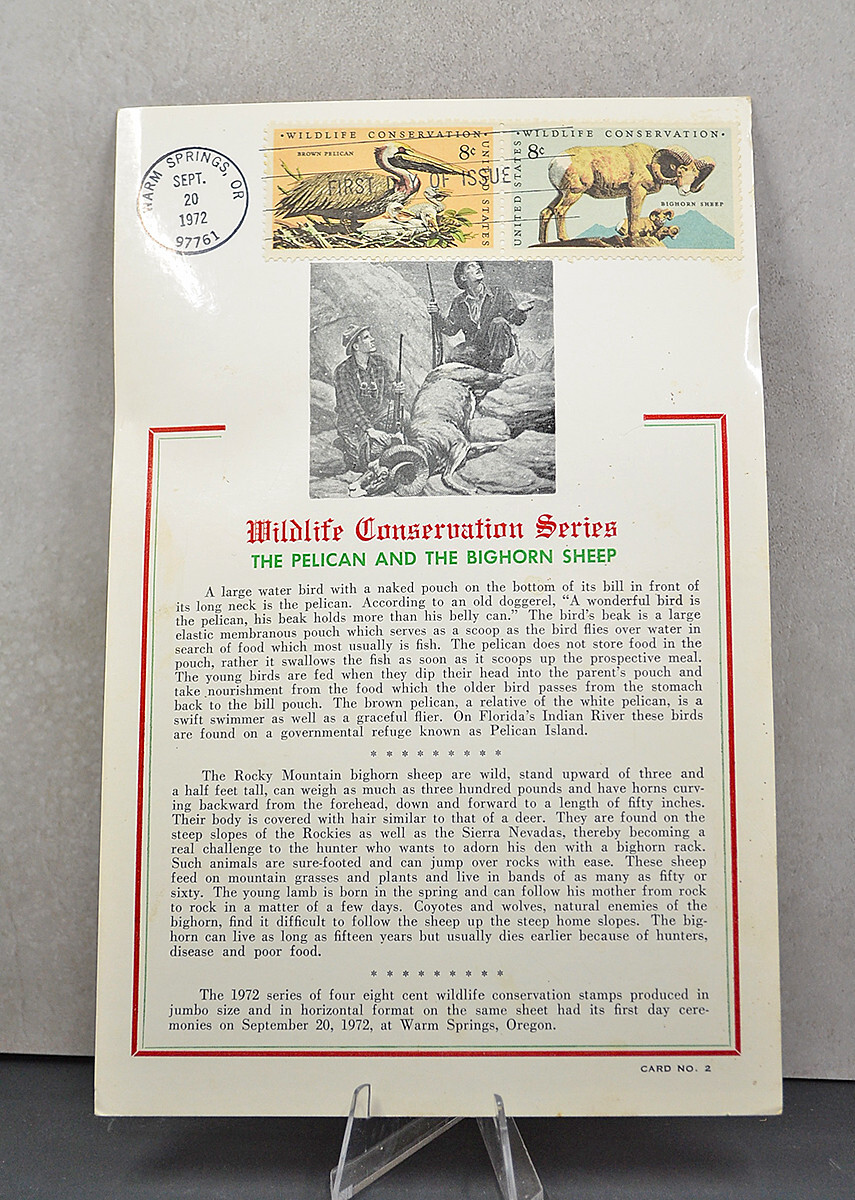 1972 Hamond Maxi Card First Day Of Issue - Vintage Wildlife Conservation Series 1972 Hamond Maxi Card First Day Of Issue - Vintage Wildlife Conservation Series